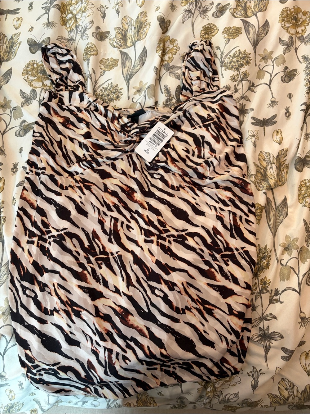 NWT torrid Taupe and Black Animal Print Sleeveless V-Neck Camisole